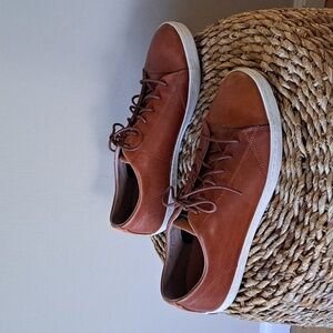 Cole Haan Mens Trafton LX Cognac Brown Leather Athleisure/Casual Sneakers S-11.5